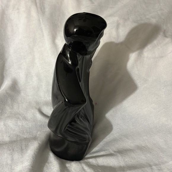 Vintage Art Deco 14" black lacquered Ceramic Male Mannequin statue sculpture - Picture 4 of 5